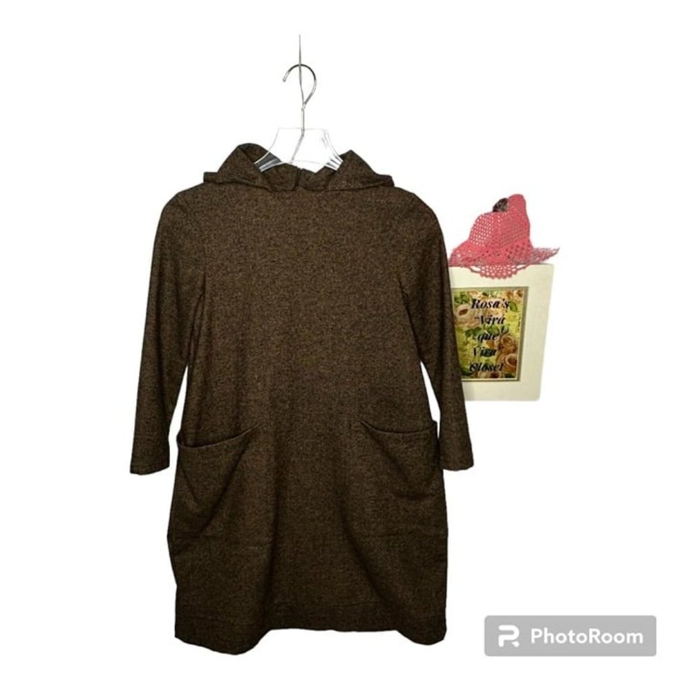 Motoreta Hooded Brown Dress with Front Pockets Size 10/11